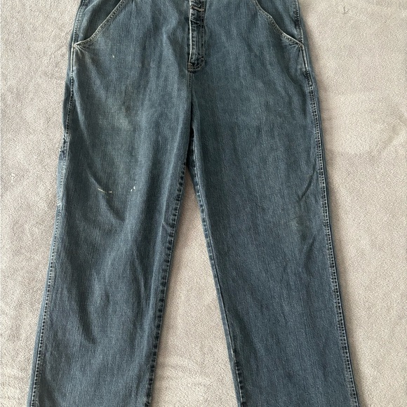 VINTAGE MARITHE FRANCIOS GIBAUD CARPENTER STYLE JEANS SIZE 40 PRE-OWNED RARE - Picture 1 of 8